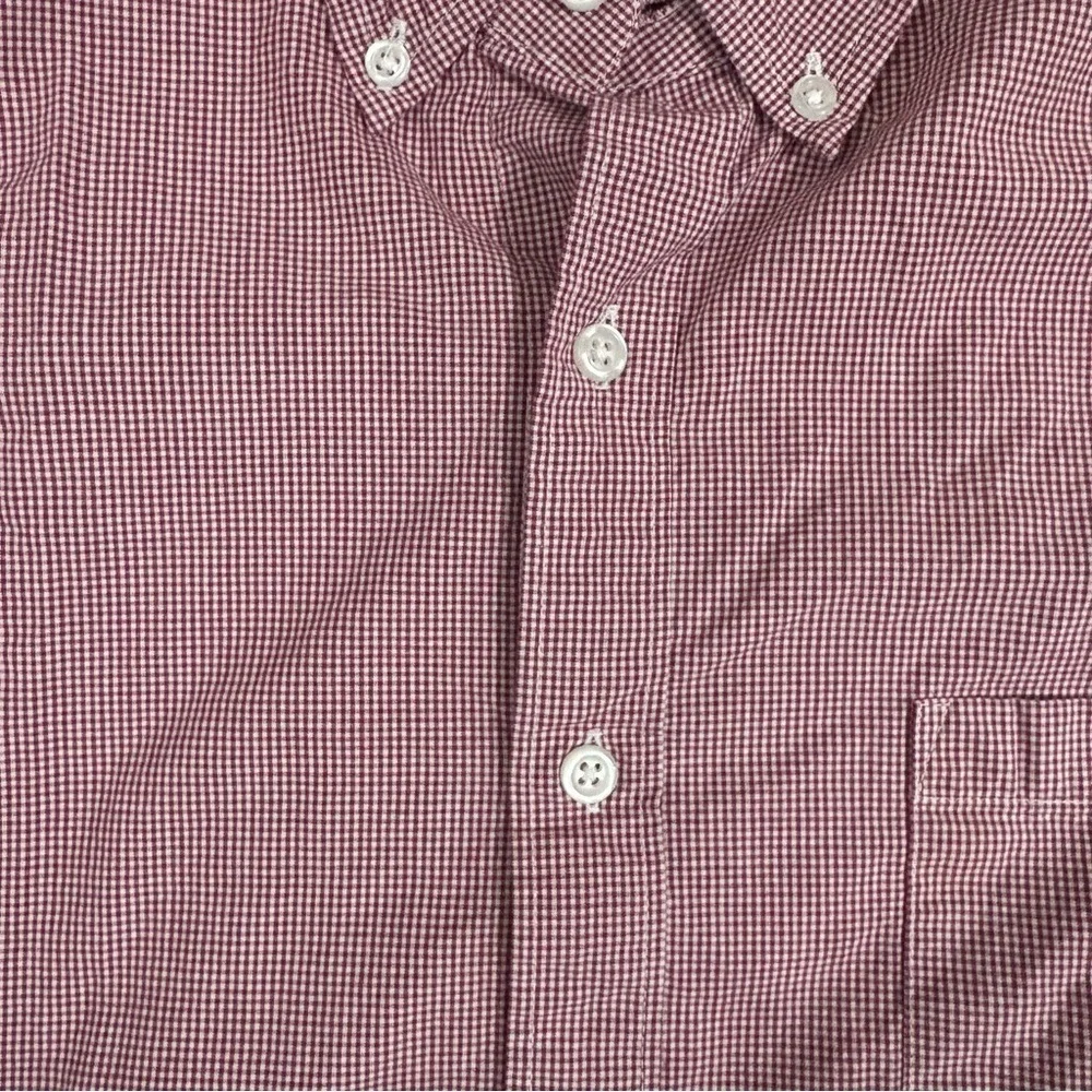 J. Crew Flex Cotton Blend Slim Fit Red Long Sleeve Button Down Men's Size XL